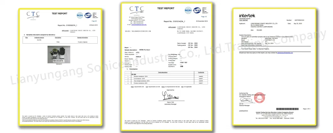 TPR Level 5 Cut Resistant Sandy Nitrile Coated Anti Slip Mechanical Anti Impact Working Safety Gloves