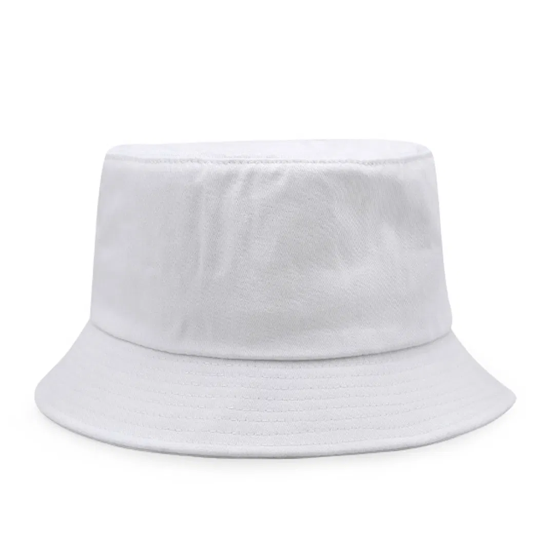 Colorful Custom Bucket Hats Women Letter Embroidered Double-Sided Fisherman Hat Korean Style Solid Climbing Outdoor Sunscreen Bucket Hat