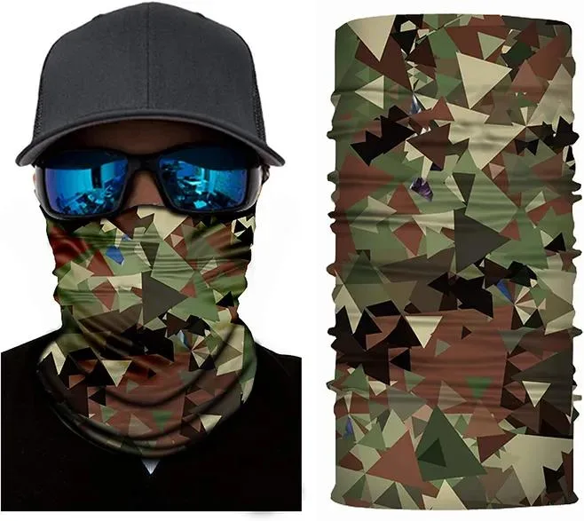 Wholesale Adjustable Custom Uniex Polyester Mask Neck Tube Outdoor High Quality Camouflage Bandana