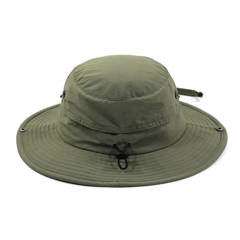 Lightweight Breathable Nylon Fisherman Hat Embroidery Custom Logo Beach Waterproof Bucket Hat for Sports