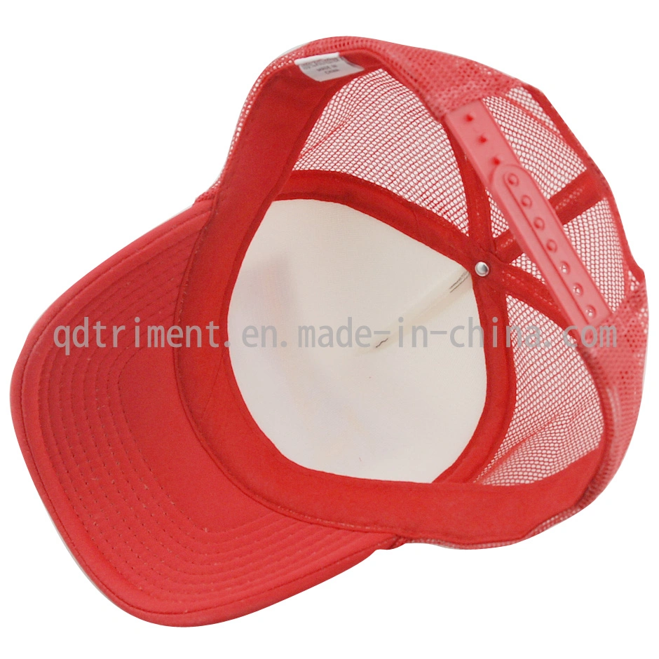 Popular Sponge Polyester Mesh Trucker Hat (T-Red Cap)