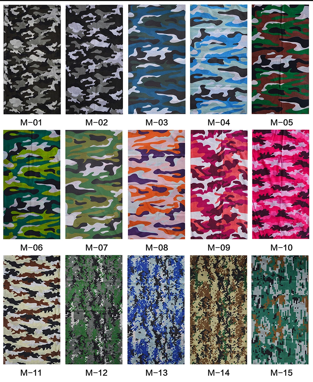 Wholesale Camouflage Bandana with Ear Hook Fashion Adult Proof Wind Seamless Face Scarf