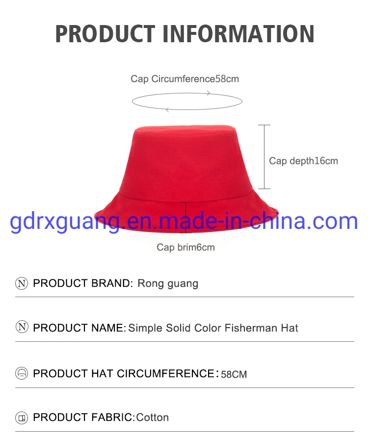 Custom Logo Men Women Sun Panama Fisherman Bucket Hats