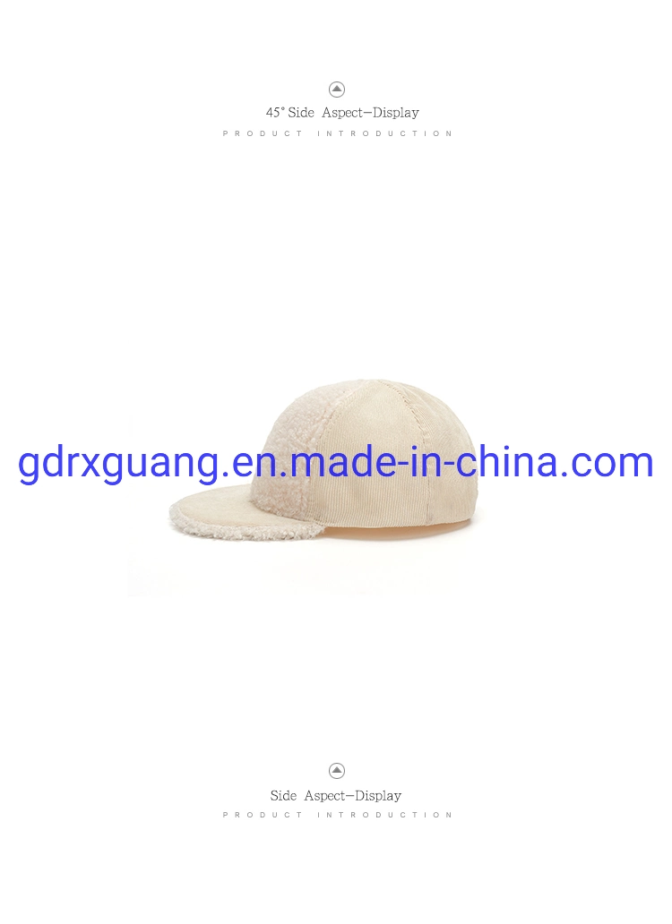 Blank Cordury Thicken Corduroy Warm Winter Snapback Fitted Hats with Custom Logo