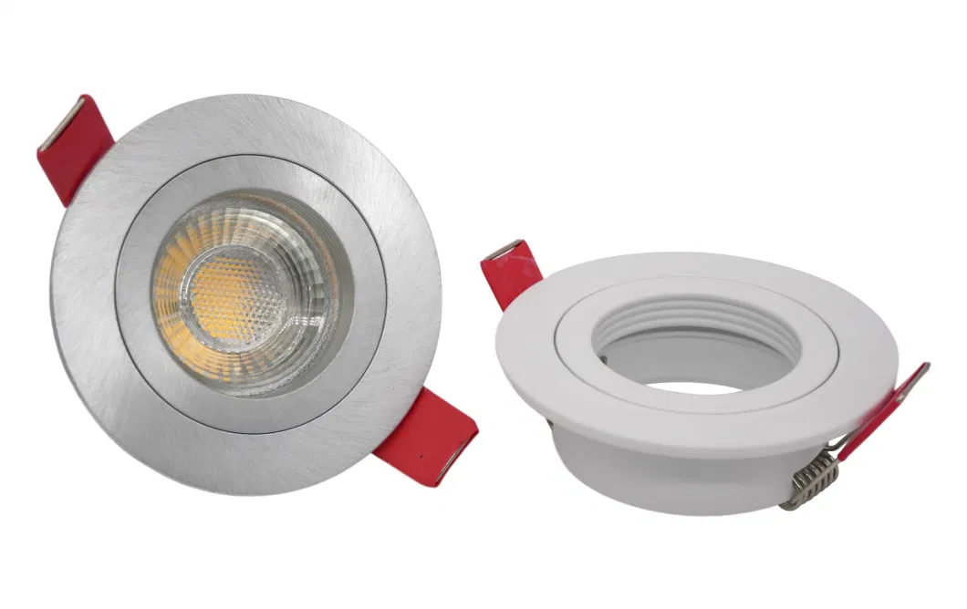 Aluminum MR16 GU10 LED Halogen Round Recessed Spotlight Downlight Fixture