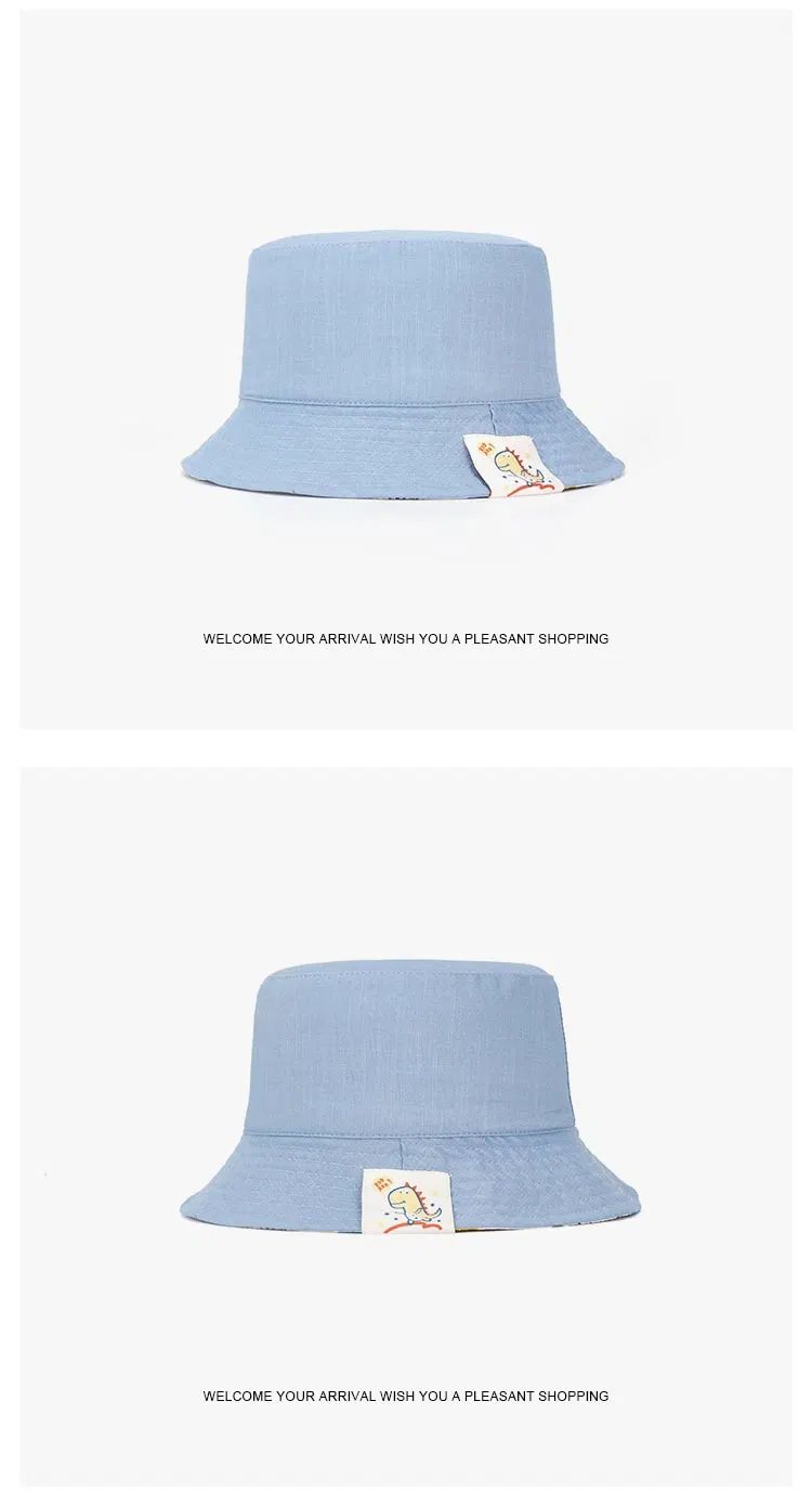 Wholesale Custom Fashion High-Quality Cotton Large Brim Children Outdoor Bucket Hat Fisherman Hat