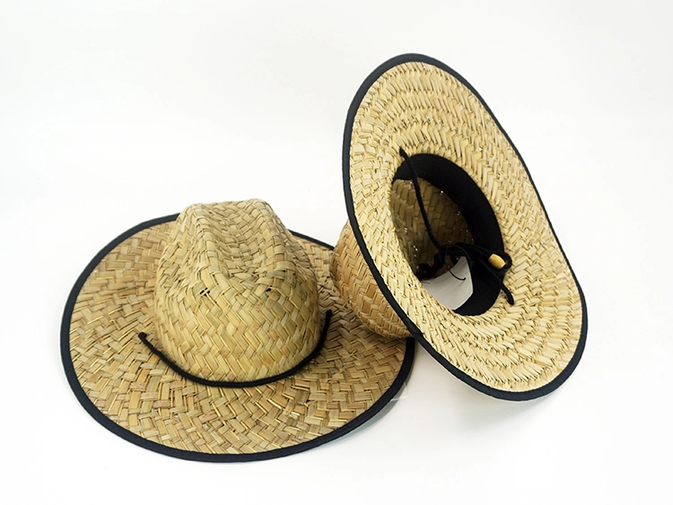 2022 Factory Supply OEM Summer Sunshade Natural Lifeguard Custom Logo Straw Hats