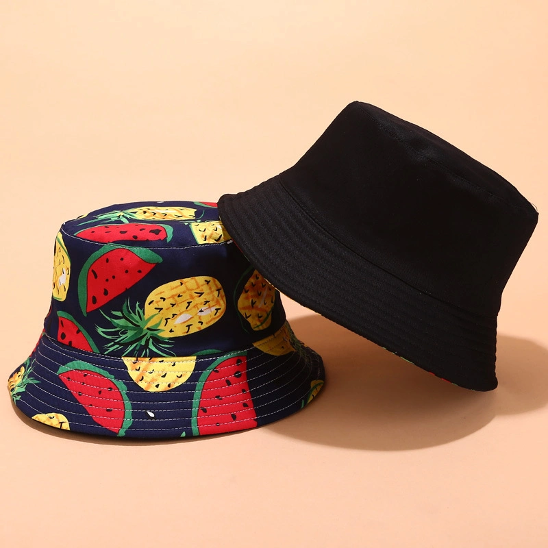 Casual Bucket Hats 3D Printing Fruit Pattern Bucket Hat Womens