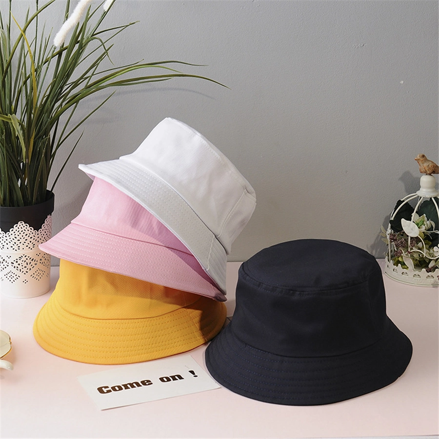 Wholesale High Quality 100% Cotton Fisherman Fishing Bob Hat Plain White Cotton Custom Logo Made Bucket Hat