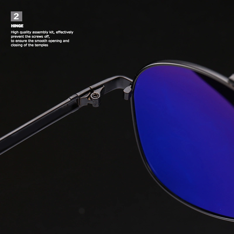 Wholesale High Quality Custom Logo UV400 Night Driving Bridge Sport Metal Frame 2024 Brand Men Fashion Sunglasses