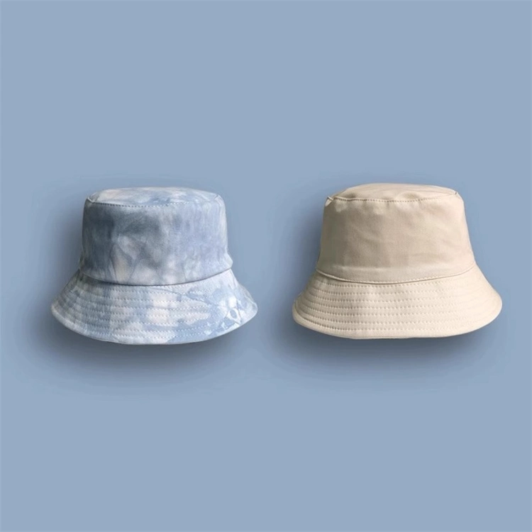 Reversible Wear Tie Dye Cotton Casual Fishman Bucket Hat Cap