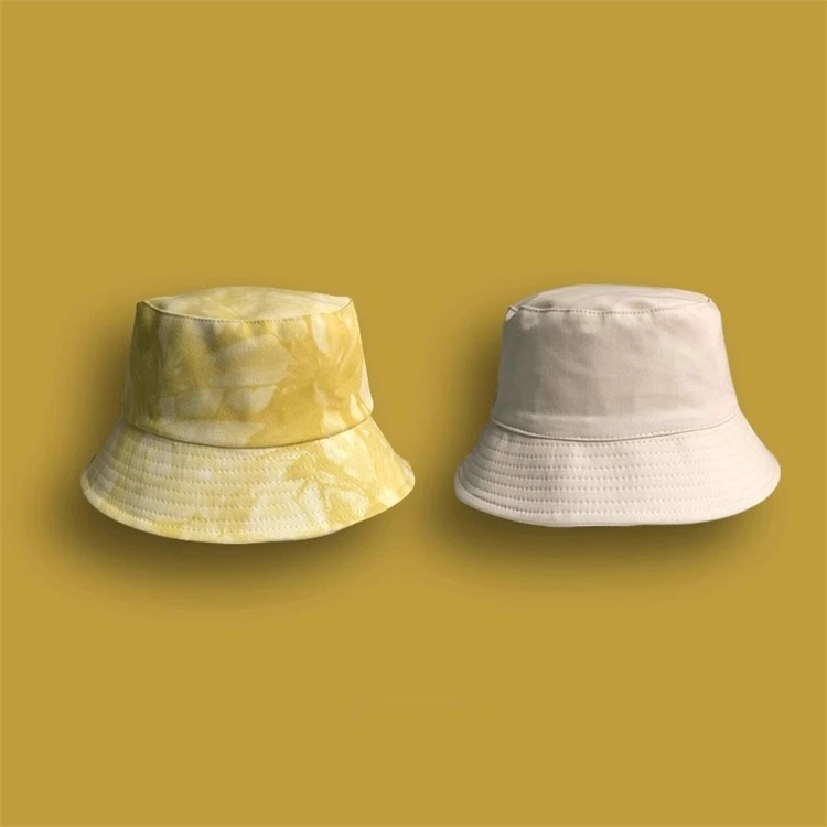 Reversible Wear Tie Dye Cotton Casual Fishman Bucket Hat Cap