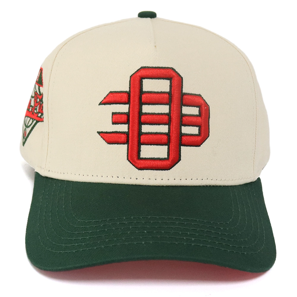 Custom Logo Wholesale High Quality 5 Panel Embroidery Patch Baseball Hat Sports Caps Toned and Forest Green Hats