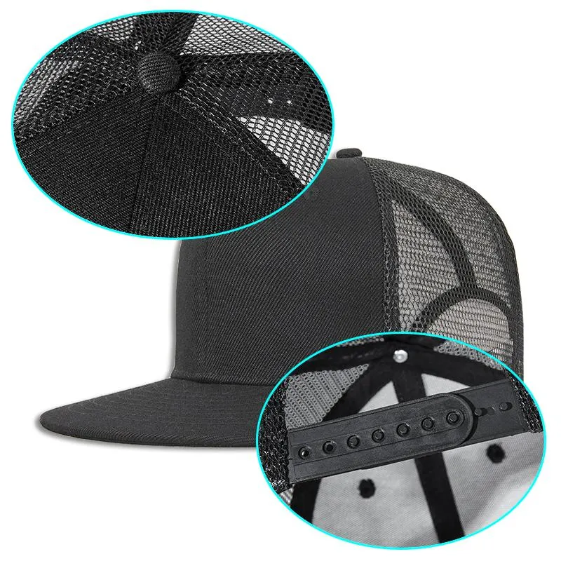 High Quality Unstructured Wholesale Custom Blank Waterproof Adjustable Size All Seasons Snapback Hat for Running Workouts and Outdoor Activities