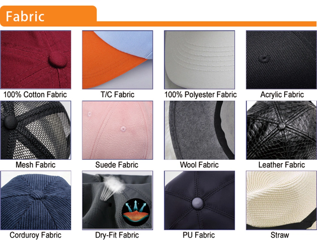 Custom High Quality Elastic Golf Cap 6-Panel Blank Fitted Baseball Cap Hats