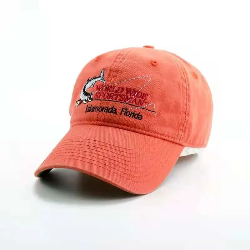 Baseball Cap with Embroidery for Fishing Cotton 6 Panel Customized Fashion Sports Promotion Hat