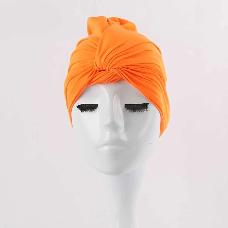 Stretchable Polyester Swimming Bathing Turban Head Cover Sun Cap Long Hair Hot Spring Swim Hat for Adult Women Men Teens Bl16758