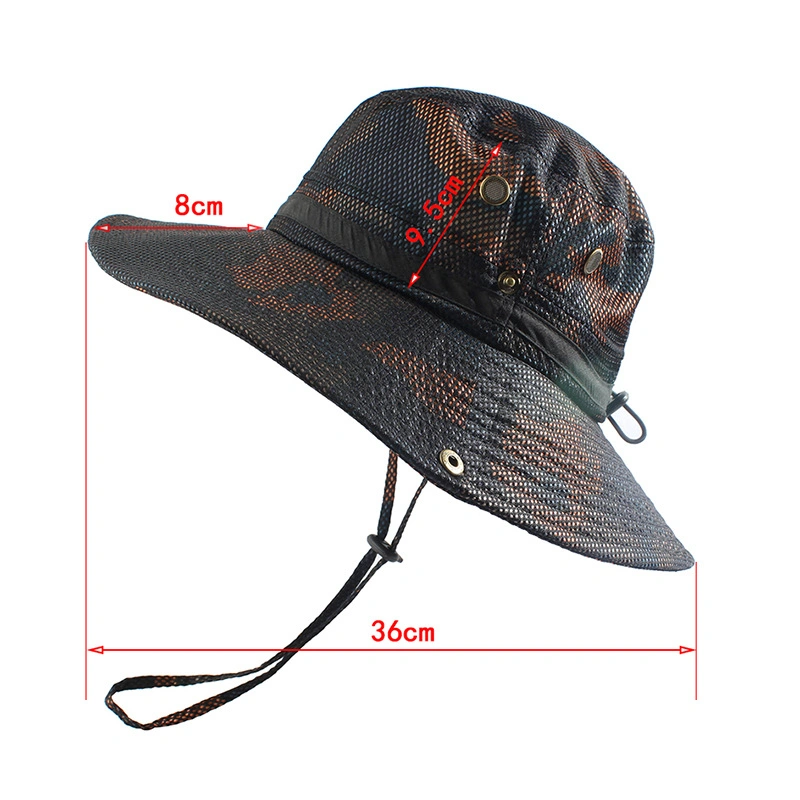 Recommend Waterproof Wide Brim Camouflage Fisherman Foldable Hat Sun Visor Hat