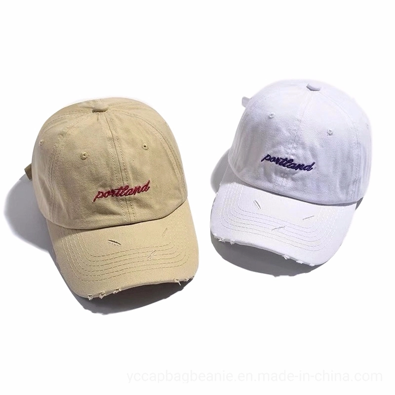 Custom Destory Embroidery Wash Dad Baseball Cap Hat