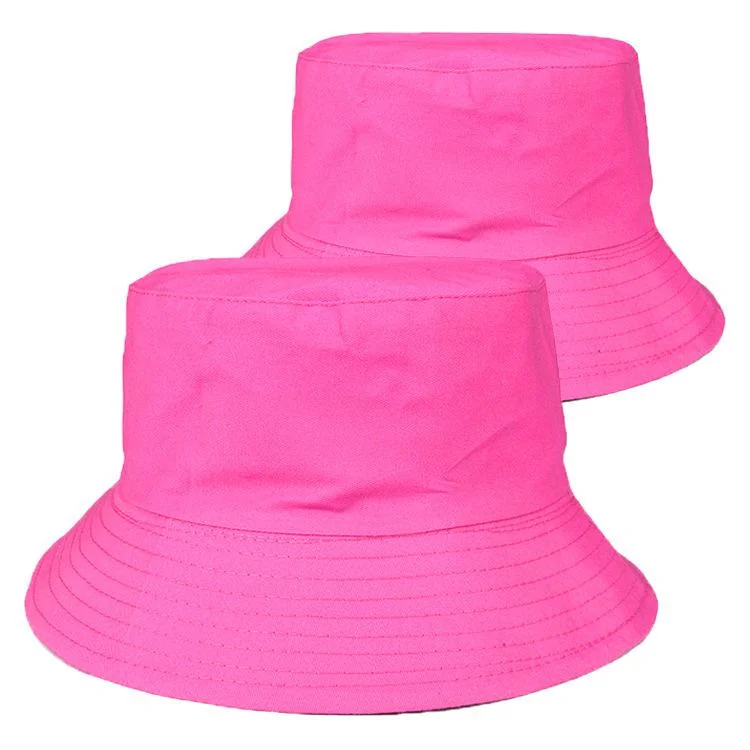 Fisherman Solid Color Kids Adult Summer Sun Caps Logo Customized Bucket Hats