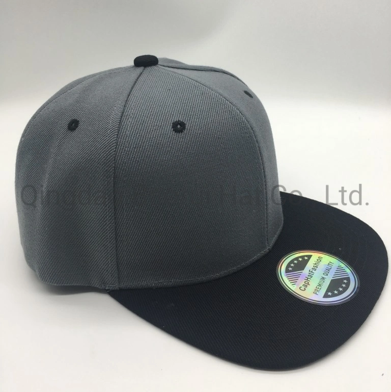 Blank Acrylic Polyester Caps Baseball Hats with Flat Visor