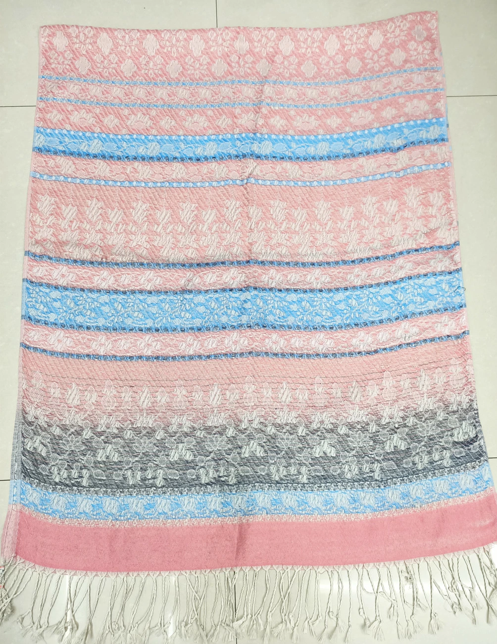 Bulk Buy Aztec Style Cheap Long Jacquard Viscose Polyester Yarn Pashmina Scarf