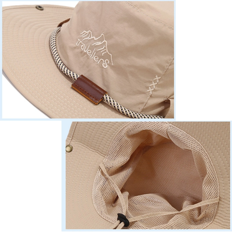 Outdoor Camping Khaki Fisherman Hat for Mountain Picnic Fishing