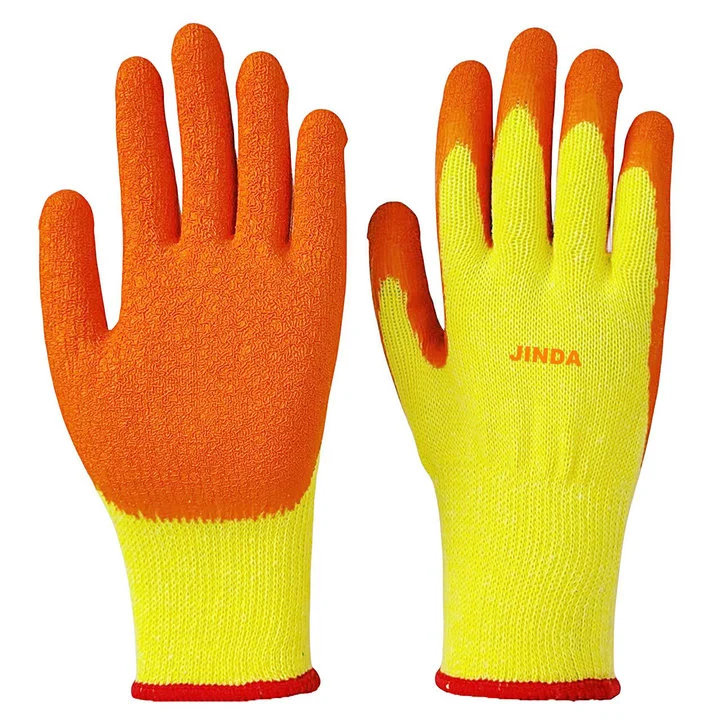 Latex Crinkle Coated Labor Protective Construction Mechanical Safety Work Gloves