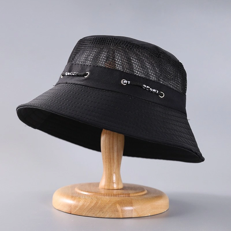 Custom Breathable Bucket Cap Splicing Net Sunscreen Hat Wholesale Waterproof Fisherman Hats