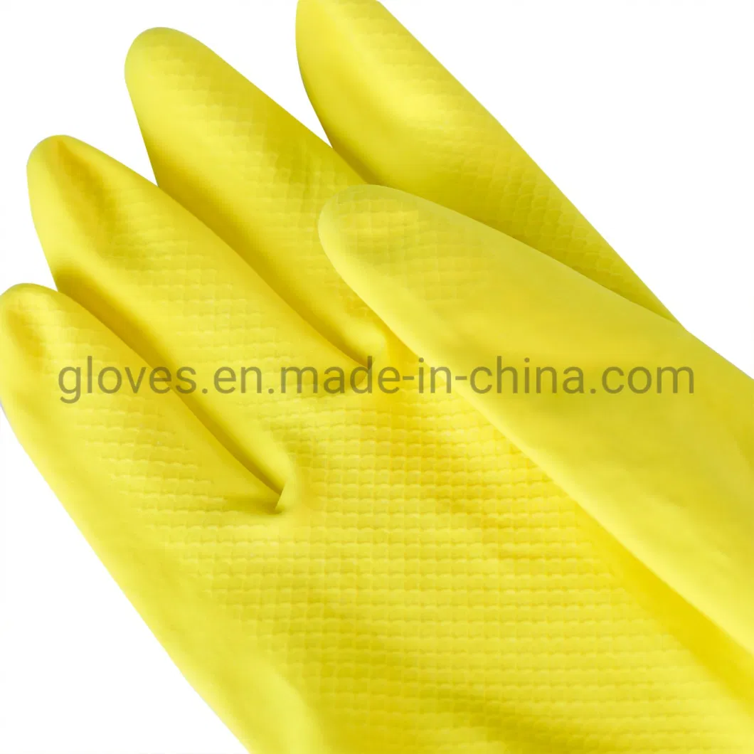 Reusable Long Cuff Waterproof Kitchen Rubber Latex Household Dish Washing Cleaning Gloves