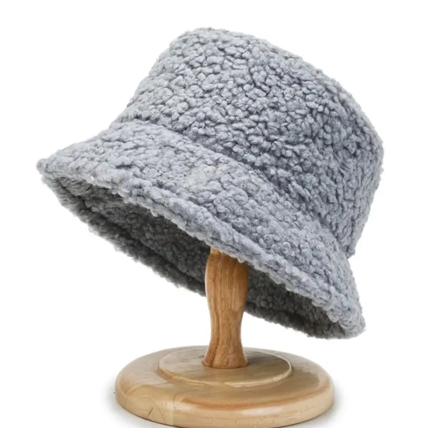 Winter Fisherman Hat Veracap Reversible Fuzzy Fleece Bucket Hat Blank Hats