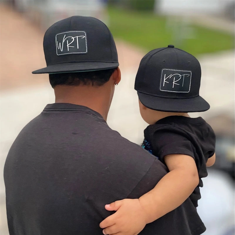 Personalized Father and Son Hat Leather Patch Custom Snapback Cap