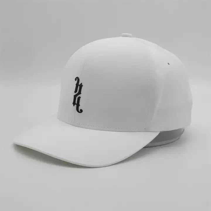 Wholesale Custom Logo High Quality Seamless 6 Panel White Dry Fit Dad Gorras Flex Fitted Baseball Hat Closed Back Sport Seamless Cap