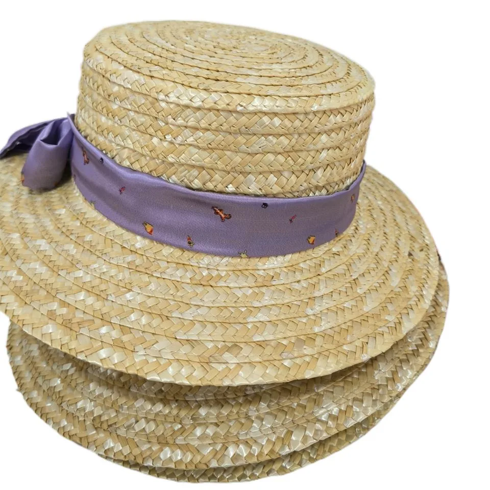 Luxury Women Beach Sunshade Foldable Lady Wide Brim Panama Wholesale Spring Summer Korean Wrapped Paper Straw Hat