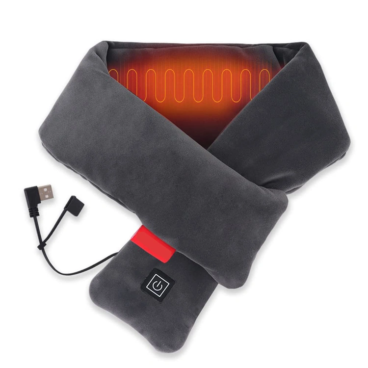 USB Heated Scarf Portable Electric Neck Heating Pad Warm Scarf for Pain Relief