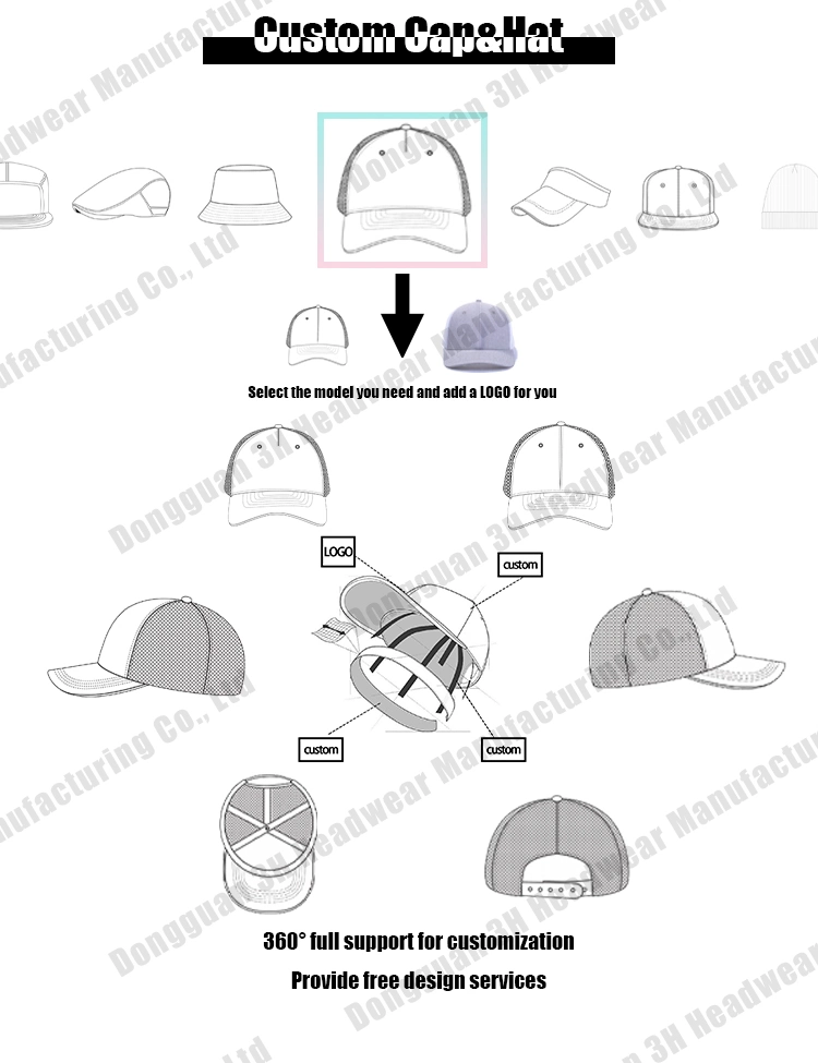 3hcap High Quality Men Women Breathable Printing Logo Cycling Baseball Gorras Custom Sport Hats Caps