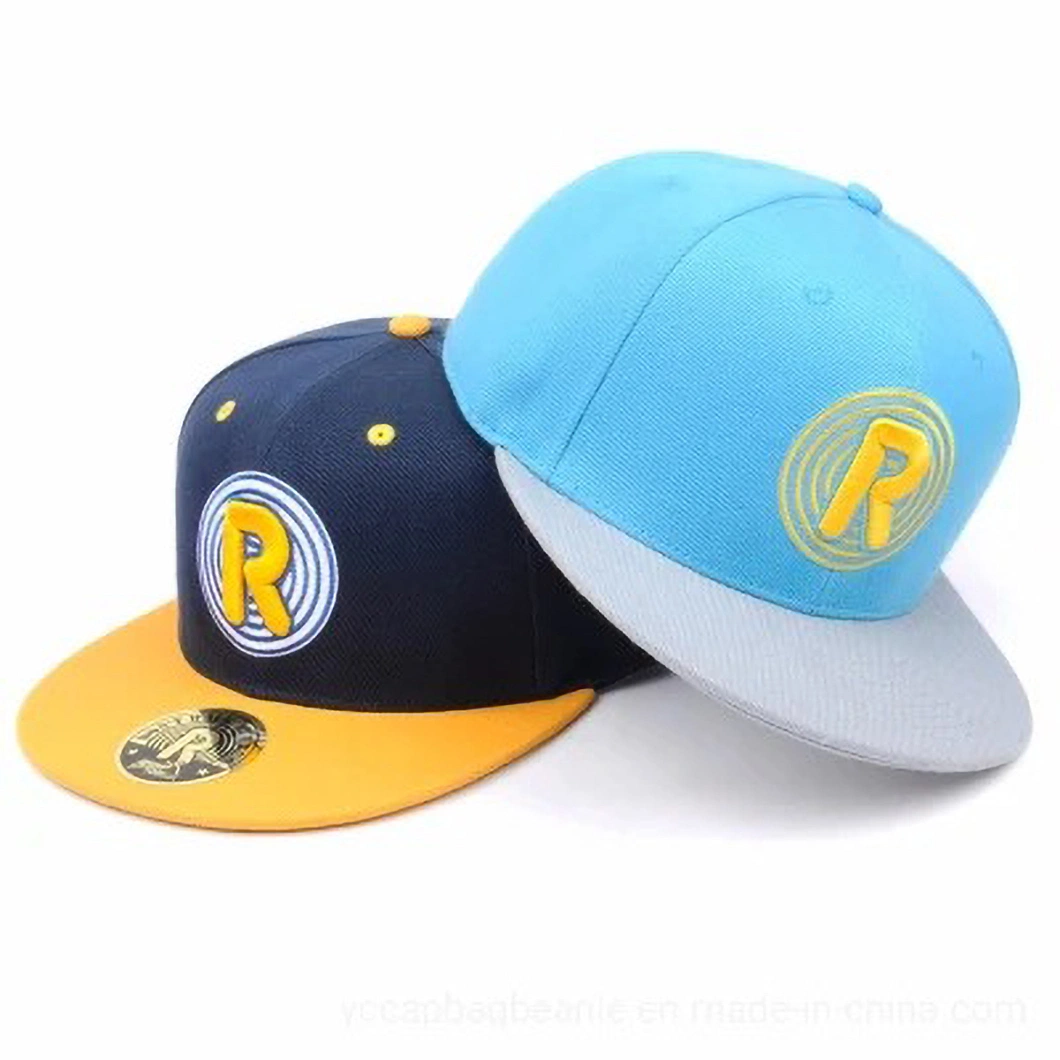 Wholesale Fitted Hat Custom Colorful High Quality Embroidery Logo Snapback Basketball Caps