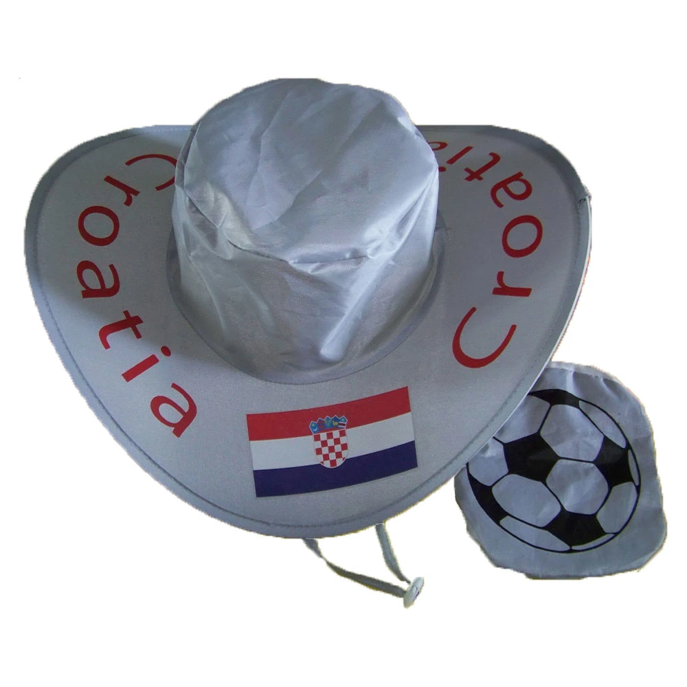 High Quality Outdoor Waterproof Polyester Folding Pop up Hat Flag Design