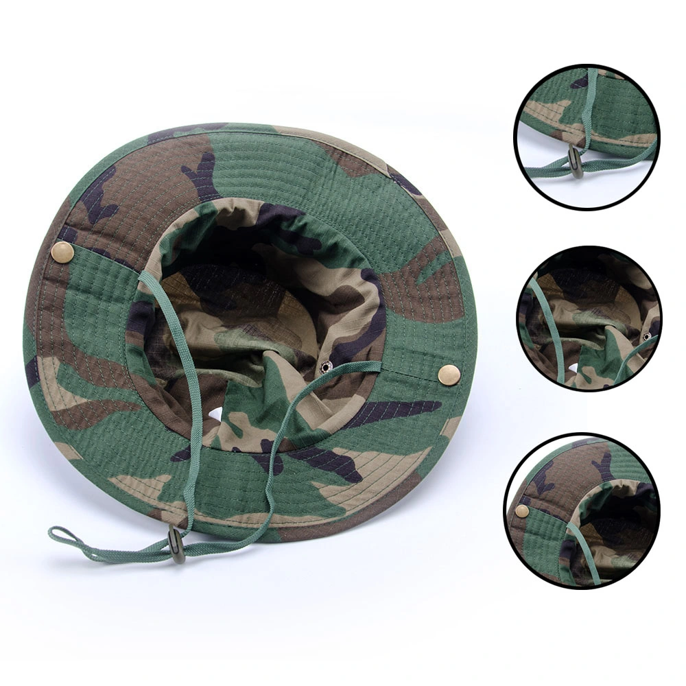 Wholesale Men Combat Sun Tactical Hunting Woodland Camouflage Bonnie Hat