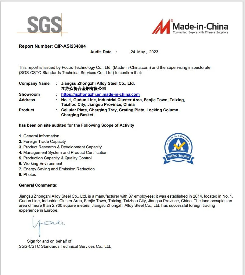China New Zhongzhi Heat Treatment Combination Fixture with SGS TUV