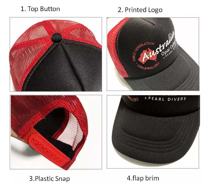 Flat Brim Printing Bank Gorras Trucker Hat Custom Mesh Foam Trucker Mesh Caps Blank Promotional Men Casquette Trucker Hats