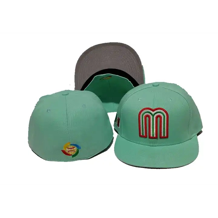 Custom Logo Wholesale Bulk 3D Embroidered Fashion Sports Snapback Baseball Men 6 Panel Plain Fitted Cap
