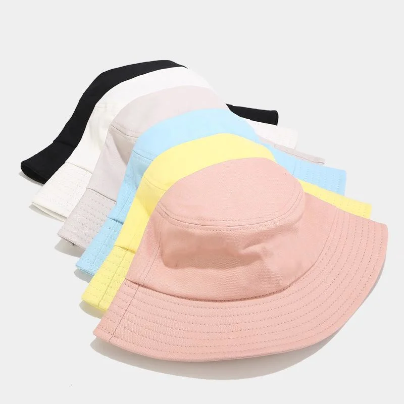 Summer Custom Designer Custom Logo Embroidered Cotton Fisherman Bucket Hat with Private Brand Label