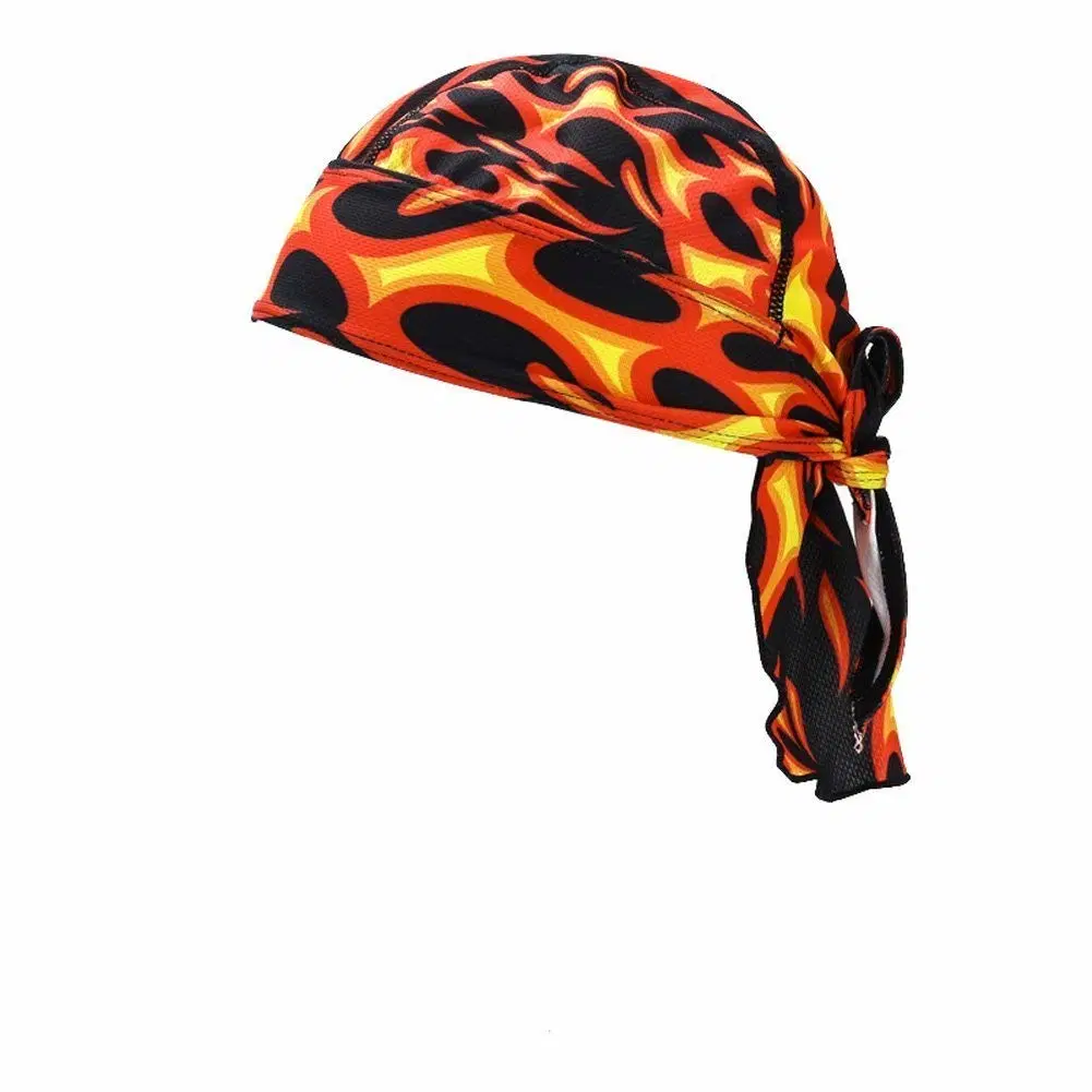 Wicking Adjustable Cycling Bandana Skull Cap Beanie for Outdoor Running Double Dry Head Wrap Headband Sweatband