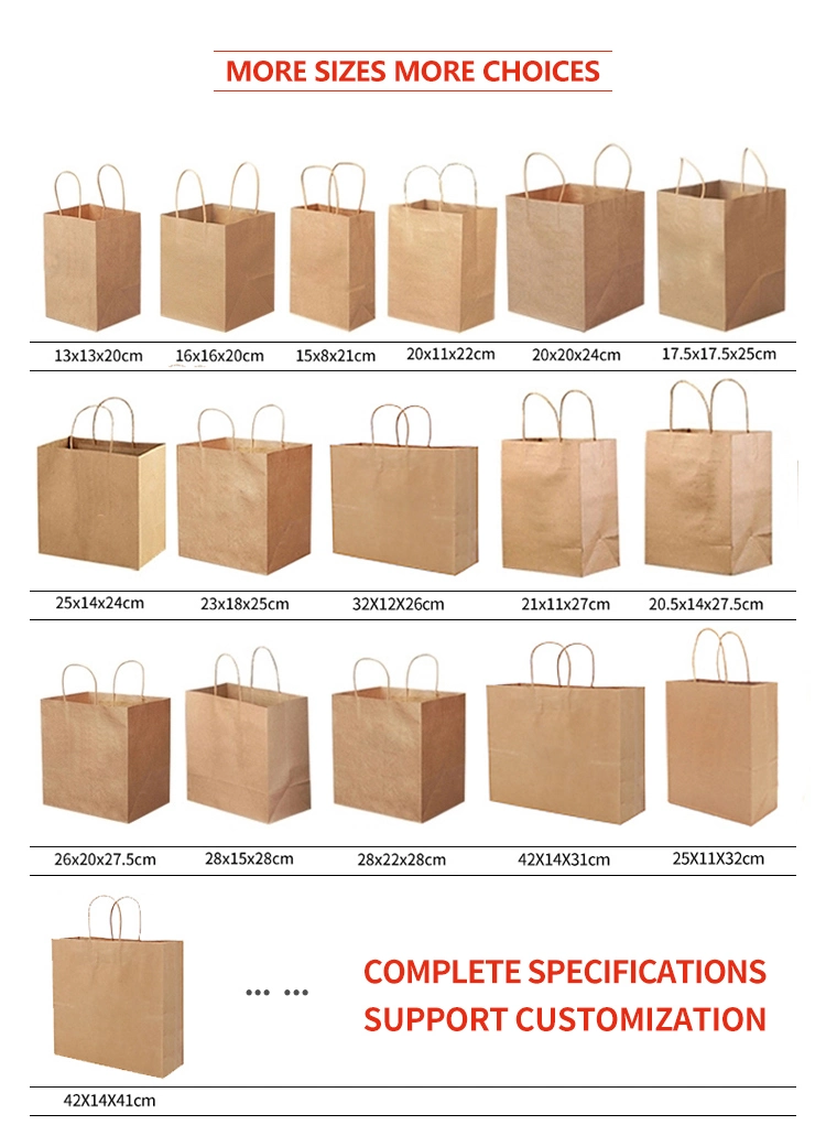 Gift Shopping Paper Packaging Bags with Handles for Business Boutique