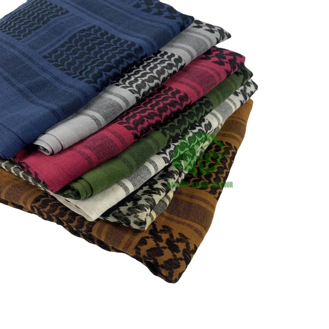 Kango Factory Directly Provide Arab Dubai Saudi Jacquard Square Shemagh Keffiyeh Headscarf