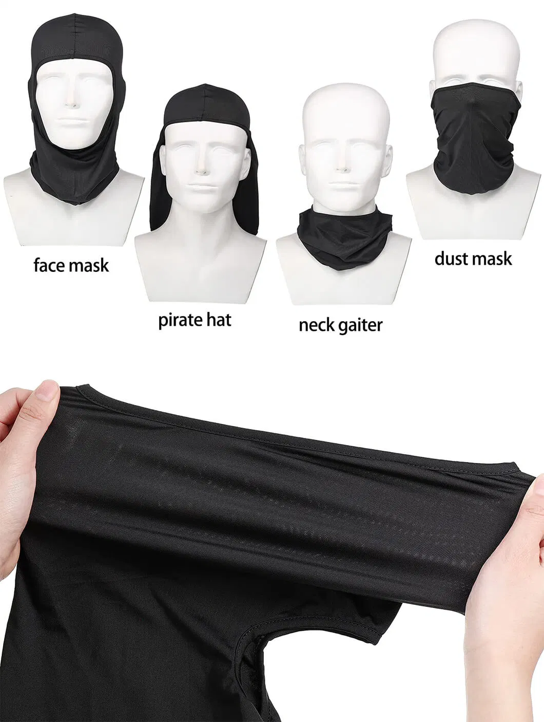 Wholesale Black Cycling Mask Face Winter Warm Caps Protector Motorcycle Headwear Ski Scarf for Men