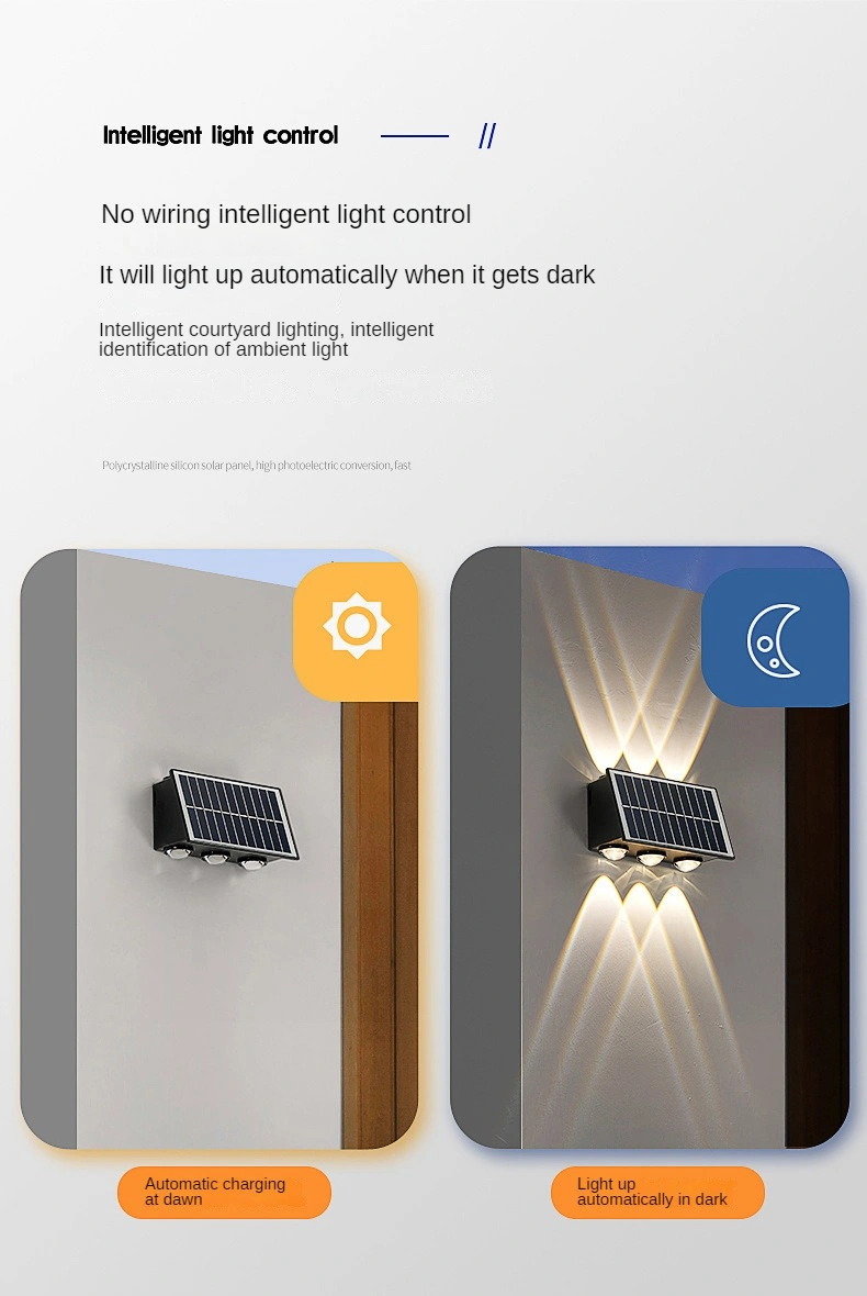 Factory Direct Outdoor LED IP65 Solar Light Wall Light Fixtures