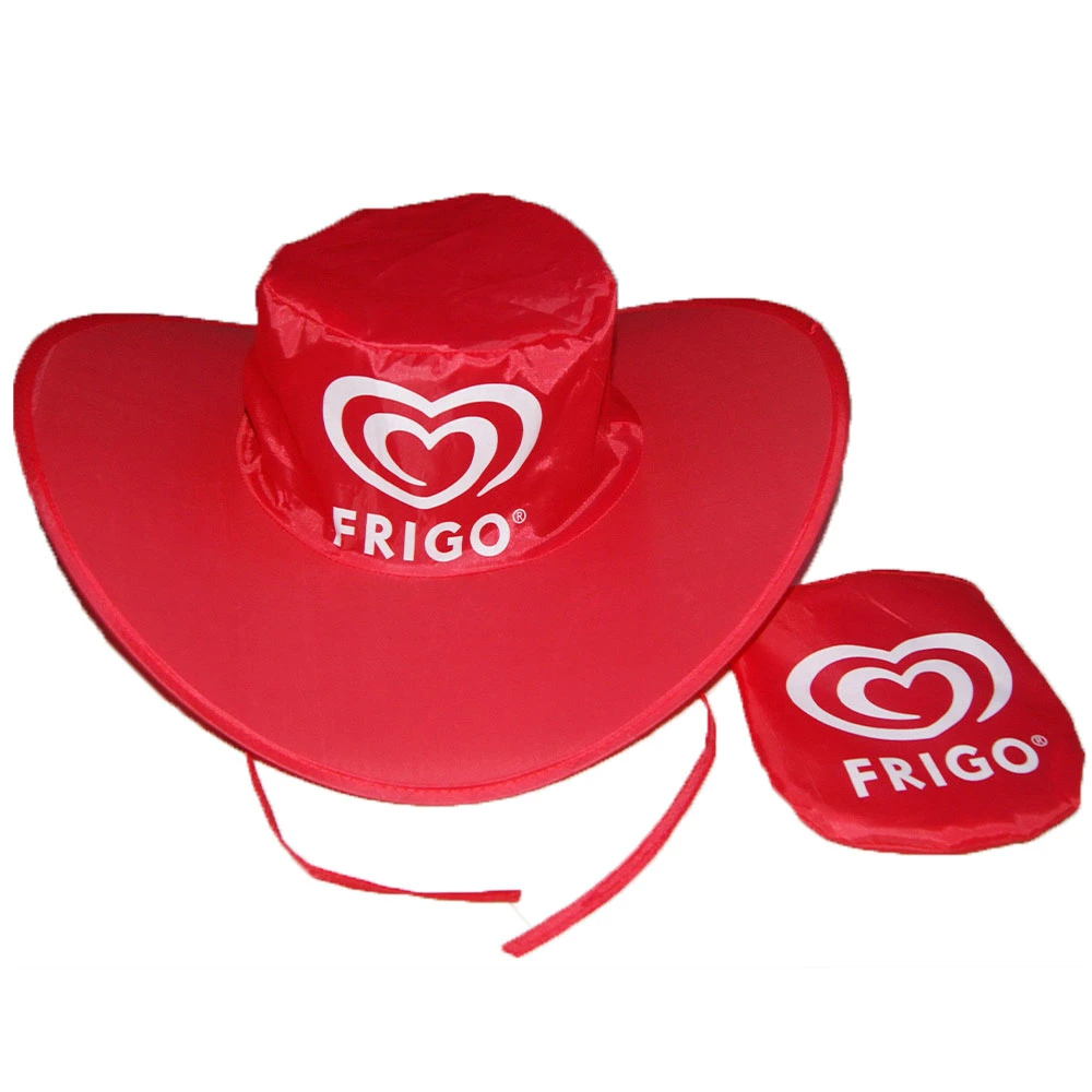 High Quality Outdoor Waterproof Polyester Folding Pop up Hat Flag Design