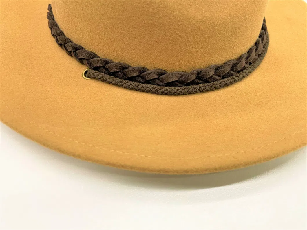 New Arrival Kids Wool Felt Fedora Hat with Braided Band